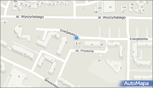 Bełchatów, Energetyków, 8, mapa Bełchatów