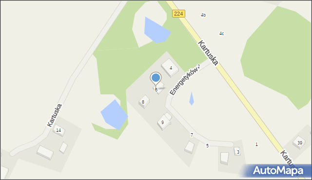 Łebno, Energetyków, 6, mapa Łebno