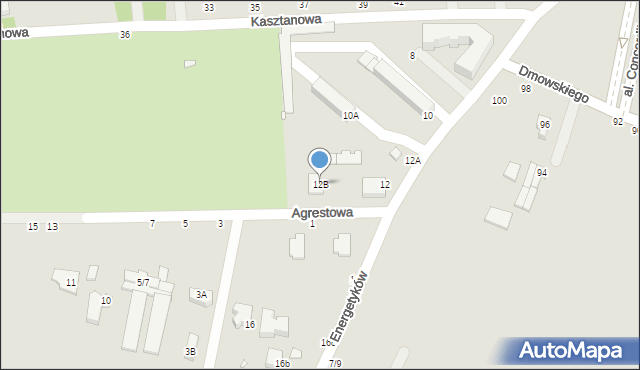 Piotrków Trybunalski, Energetyków, 12B, mapa Piotrków Trybunalski