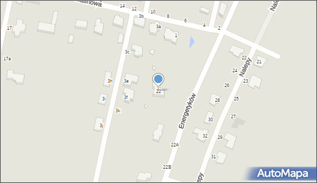 Piotrków Trybunalski, Energetyków, 22, mapa Piotrków Trybunalski