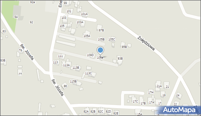 Rybnik, Energetyków, 109e, mapa Rybnika