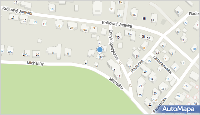 Warszawa, Encyklopedyczna, 19, mapa Warszawy