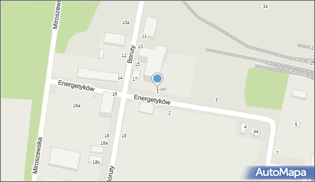 Zgierz, Energetyków, 1, mapa Zgierz