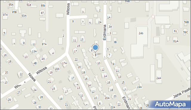 Bielsk Podlaski, Erdmana Alfonsa, 8, mapa Bielsk Podlaski