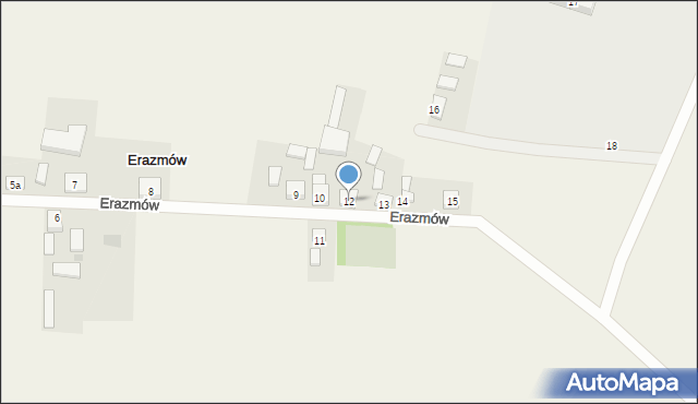 Erazmów, Erazmów, 12, mapa Erazmów