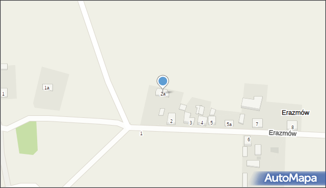 Erazmów, Erazmów, 2a, mapa Erazmów