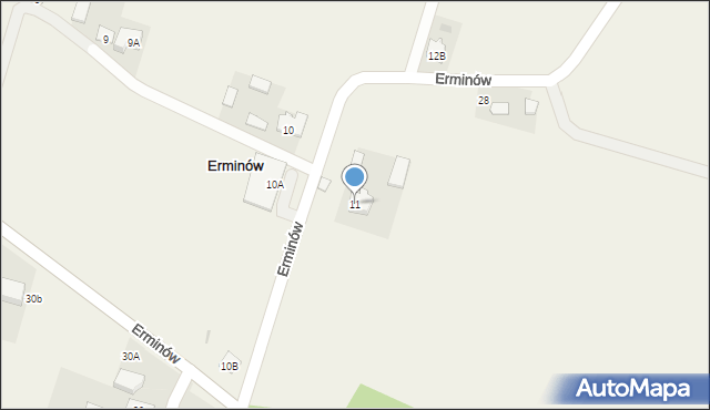 Erminów, Erminów, 11, mapa Erminów