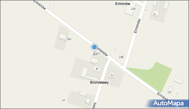 Erminów, Erminów, 30A, mapa Erminów