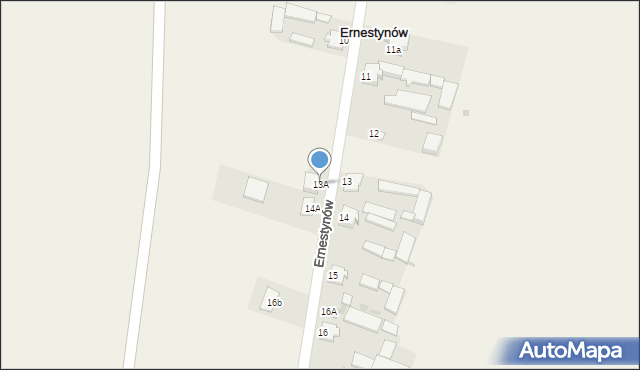 Ernestynów, Ernestynów, 13A, mapa Ernestynów