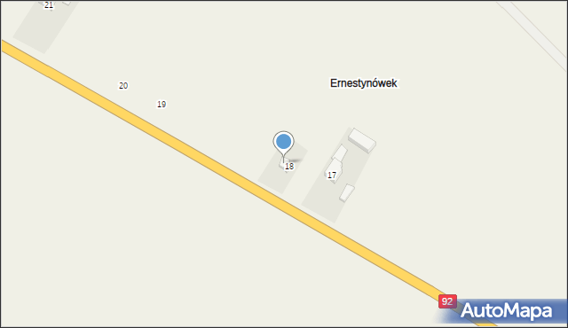 Ernestynów, Ernestynów, 18A, mapa Ernestynów