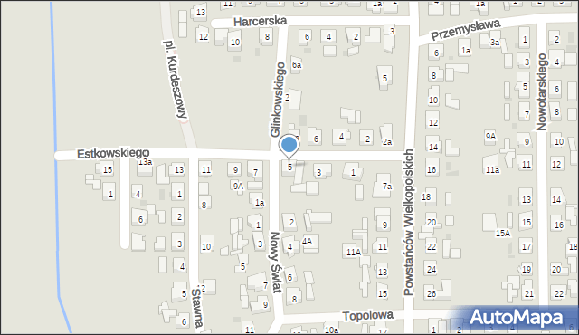 Kostrzyn, Estkowskiego Ewarysta, 5, mapa Kostrzyn