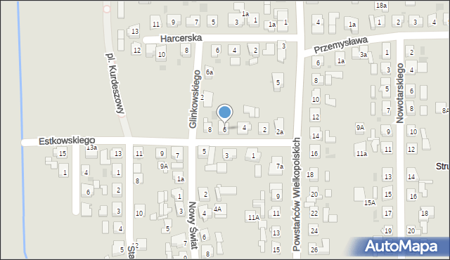 Kostrzyn, Estkowskiego Ewarysta, 6, mapa Kostrzyn