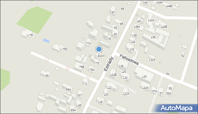 Warszawa, Estrady, 77, mapa Warszawy