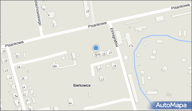 Opole, Etnografów, 23, mapa Opola