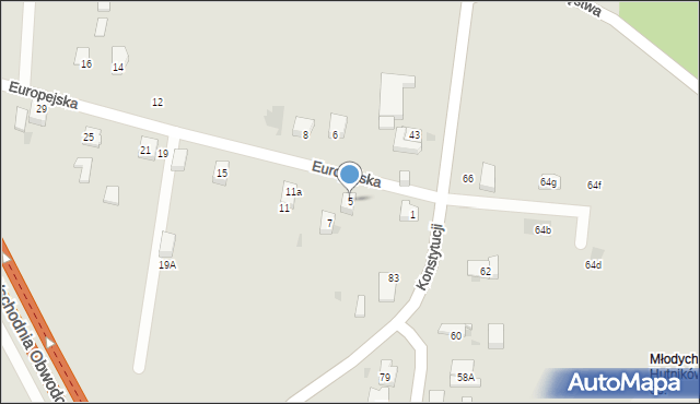 Dąbrowa Górnicza, Europejska, 5, mapa Dąbrowa Górnicza