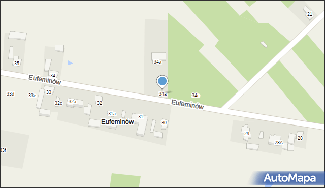 Eufeminów, Eufeminów, 34a, mapa Eufeminów
