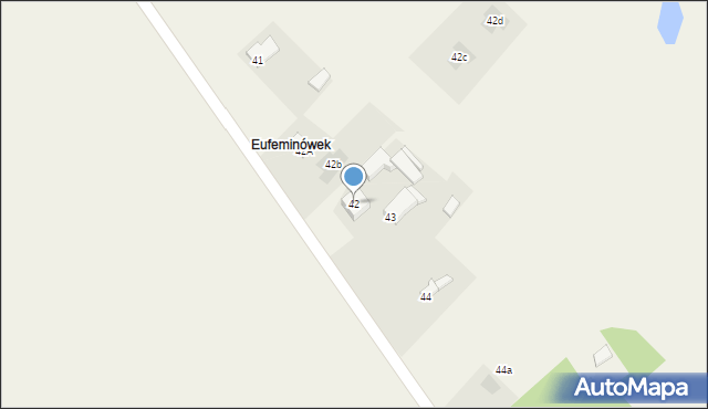 Eufeminów, Eufeminów, 42, mapa Eufeminów
