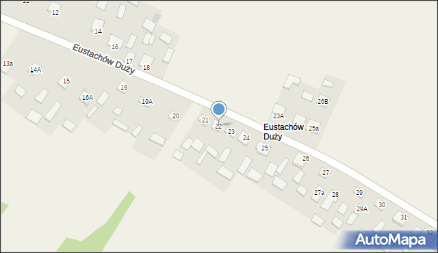 Eustachów, Eustachów Duży, 22, mapa Eustachów