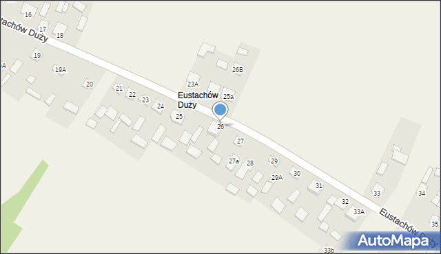 Eustachów, Eustachów Duży, 26, mapa Eustachów