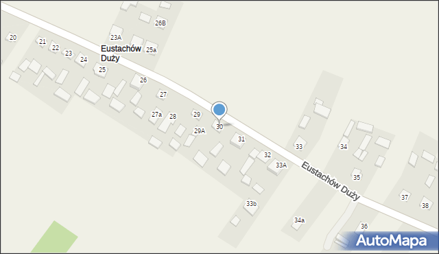 Eustachów, Eustachów Duży, 30, mapa Eustachów