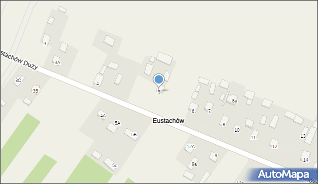 Eustachów, Eustachów Duży, 5, mapa Eustachów