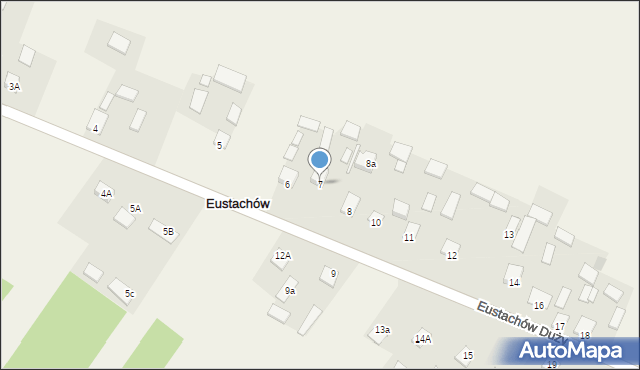 Eustachów, Eustachów Duży, 7, mapa Eustachów