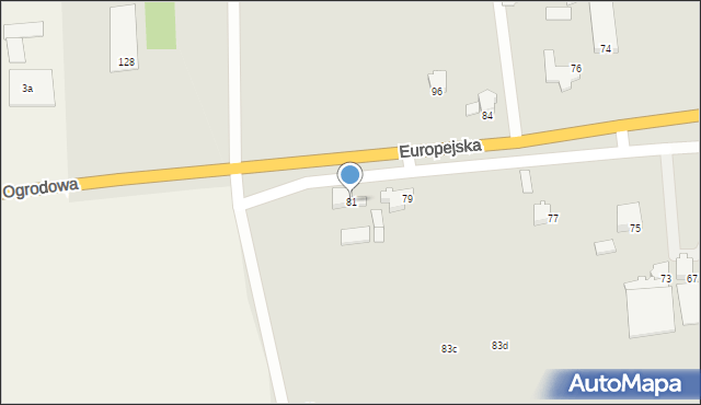 Konin, Europejska, 81, mapa Konina