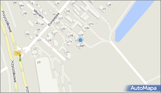 Warszawa, Europejska, 115D, mapa Warszawy