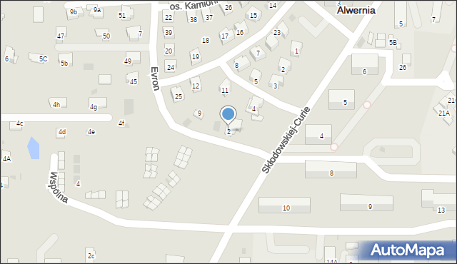 Alwernia, Evron, 2, mapa Alwernia