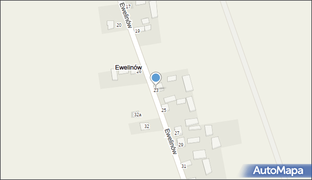 Ewelinów, Ewelinów, 23, mapa Ewelinów