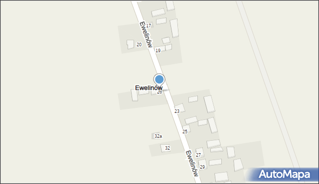 Ewelinów, Ewelinów, 26, mapa Ewelinów