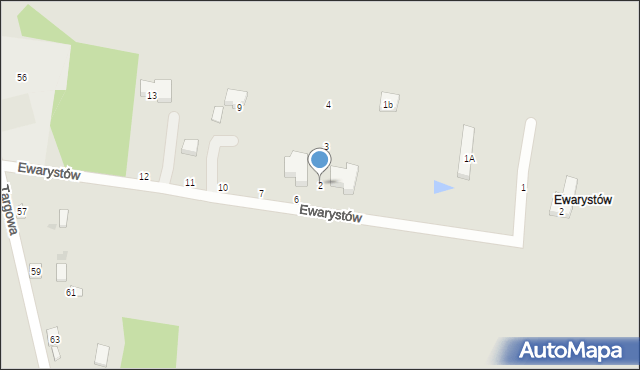 Osjaków, Ewarystów, 2, mapa Osjaków