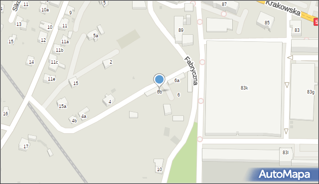 Andrychów, Fabryczna, 6b, mapa Andrychów