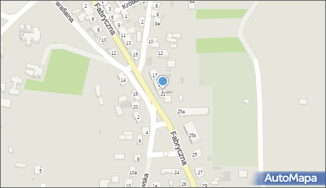 Baranów Sandomierski, Fabryczna, 21, mapa Baranów Sandomierski