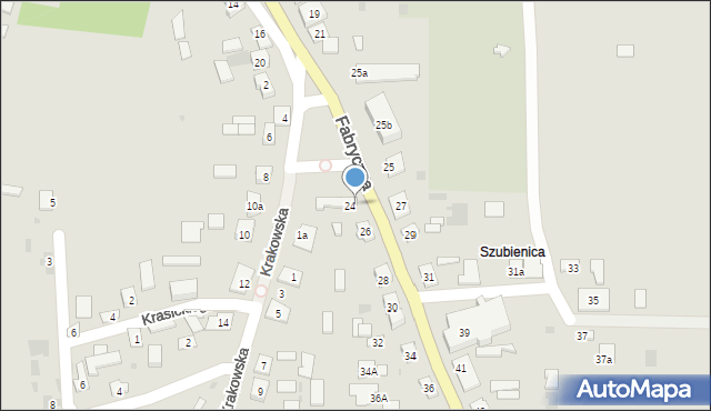 Baranów Sandomierski, Fabryczna, 24a/1, mapa Baranów Sandomierski