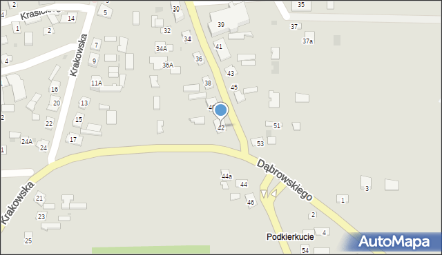 Baranów Sandomierski, Fabryczna, 42, mapa Baranów Sandomierski