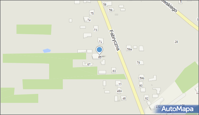 Baranów Sandomierski, Fabryczna, 65, mapa Baranów Sandomierski