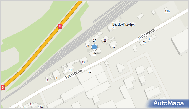 Bardo, Fabryczna, 17, mapa Bardo