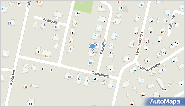 Brodnica, Familijna, 16, mapa Brodnica