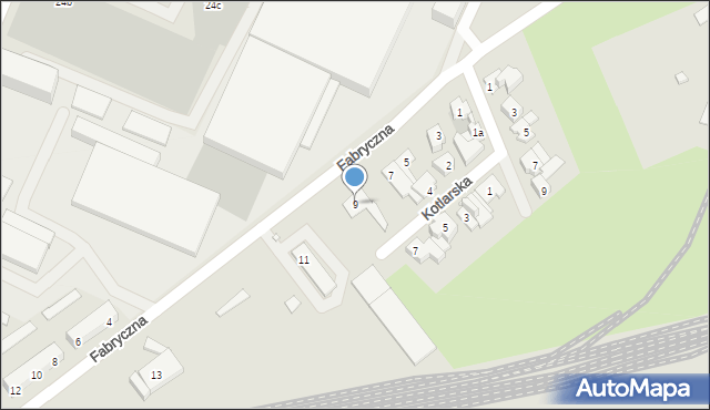 Brzeg, Fabryczna, 9, mapa Brzeg