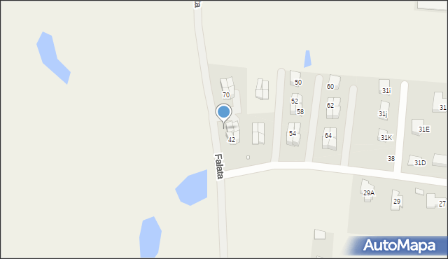 Brzezie k. Sulechowa, Fałata Juliana, 42a, mapa Brzezie k. Sulechowa