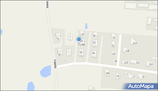 Brzezie k. Sulechowa, Fałata Juliana, 52a, mapa Brzezie k. Sulechowa
