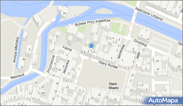 Bydgoszcz, Farna, 4, mapa Bydgoszczy