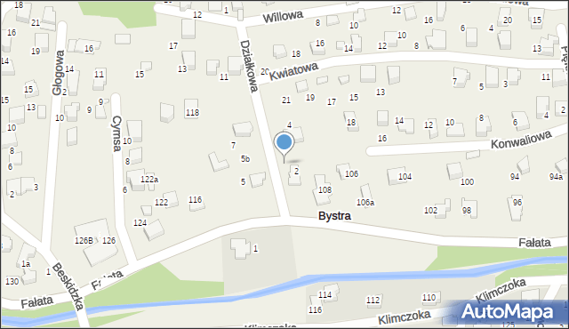 Bystra, Fałata Juliana, 112, mapa Bystra