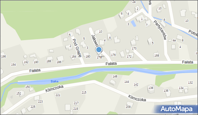 Bystra, Fałata Juliana, 178, mapa Bystra