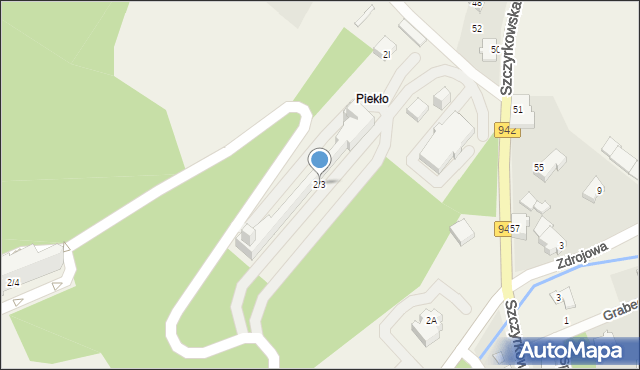 Bystra, Fałata Juliana, 2/3, mapa Bystra