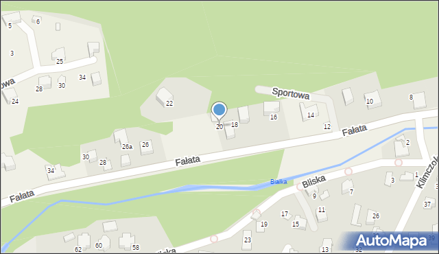 Bystra, Fałata Juliana, 20, mapa Bystra