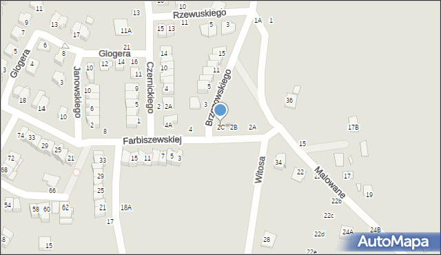 Chełm, Farbiszewskiej Zofii, 2C, mapa Chełma