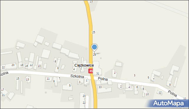 Ciężkowice, Fabryczna, 29, mapa Ciężkowice