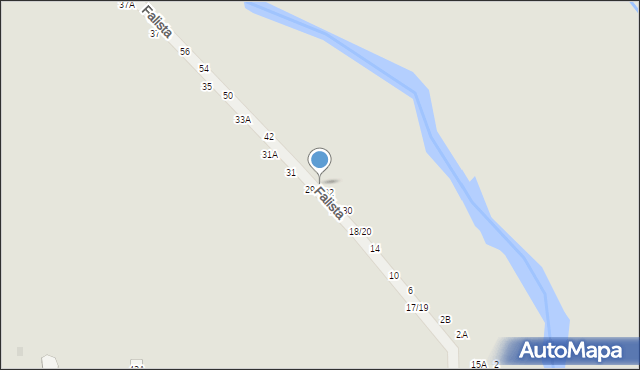 Częstochowa, Falista, 34, mapa Częstochowy